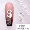 Accesorios para Uñas de la Fortuna Estilo Nuevo, Aleación Super Brillante de Lujo Ligero con Símbolo de Dólar y Diamantes, Decoraciones para Uñas Portátiles al por Mayor