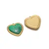 Colgante de Corazón de Encaje de Acero Inoxidable Transfronterizo Colgante de Piedra Preciosa DIY Accesorios de Joyería para Collares y Pulseras Europeos y Americanos Venta al por Mayor
