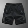 Shorts de Verão para Homens, Calça Casual Solta de Cinco Pontos com Bolsos e Zíper