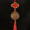 Tántrico Xizang Marca Bagua de los Nueve Palacios Verde Alto Madre Ocho Auspicioso Amarillo Dios de la Riqueza Manjusri de Cuatro Brazos Dios Negro de la Riqueza Colgante para Coche