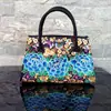 Venda Direta da Fábrica Nova Bolsa de Lona Bordada Estilo Étnico Bolsa de Ombro de Mão Transversal Bolsa de Mão Feminina Bordado Dupla Face