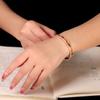 Pulsera de Pluma de Fénix de Estilo Antiguo de Plata 999.9 de Alta Calidad con Esmalte Dorado y Palabras Auspiciosas, Abierta, Pulsera Avanzada de Nuevo Estilo Chino