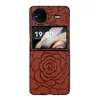 Nova capa de celular dobrável estilo Chanel em couro texturizado, adequada para VIVO X FLIP, capa protetora dobrável moderna
