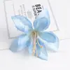 Cabezas de Flores de Lirio de Día Artificiales para Decoración de Paredes de Flores de Boda, Materiales Hechos a Mano para Bricolaje, Flores para Sombreros, Accesorios para Ropa al por Mayor