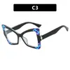 Gafas de Moda Y2K para Mujer, Montura de Mariposa Ojo de Gato Dopamina de Alta Gama, Anti-Luz Azul, Adelgazantes, Sin Graduación
