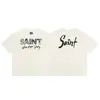 Camiseta de Verano Holgada de Cuello Redondo y Manga Corta Estilo Retro Americano High Street Vintage para Hombres y Mujeres Tendencia Saint of Miael