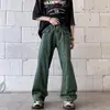 Jeans estilo Hong Kong para Hombre Verano Estilo Coreano Marca de Moda Sueltos Atractivos Rectos Rectos Versátiles Pantalones Largos de Pierna Ancha para Estudiantes