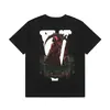 Nova Camiseta Vlone 2025 com Estampa Grande de V, Marca Tendência, Manga Curta com Estampa de Caveira, Modelagem Solta Unissex