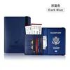 Bolsa de passaporte temu transfronteiriça porta-passaporte de couro pu multifuncional capa de passaporte reforçada com elástico capa protetora