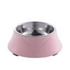 Atacado tigela para cachorro pet tigela única tigela de plástico para cachorro forro de aço inoxidável gato novo comedouro base antiderrapante em estoque
