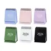 2026 Calendário de Mesa Mini Pequeno Estilo Casual Criativo Versão Inglesa Ornamento Portátil Calendário Transfronteiriço Morandi
