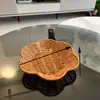 Nova Prato de Frutas Florido Imitação Rattan Tecido Cesto de Frutas Cesto de Lanches Lanches Miudezas Cesto de Armazenamento de Doces Prato de Lanche de Frutas Secas