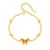 Pulseira Borboleta Gradiente Esmalte Frio Prata de Lei S925 para Mulheres Nova Chinoiserie Exquisite Nicho High-End Joia de Mão Atacado Presente