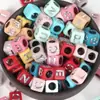 4 6 7 10 mm cuentas sueltas acrílicas cuentas con letras en inglés cuentas planas hechas a mano diy accesorios de joyería con cuentas pulsera