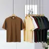 Camiseta de Manga Curta 240g Logo Personalizado Solona Grande Ombro Caído Transfronteiriça Gola Redonda t Estampada Bordada Uniforme de Classe Camisa Publicitária