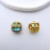 Cuentas Espaciadoras Redondas con Forma de Abeja de Múltiples Agujeros Chapadas en Oro con Circonita Microincrustada para Pulseras y Collares Hechos a Mano para Bricolaje Materiales para Beadwork Accesorios