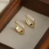 Brincos Quadrados Esmaltados Brancos Femininos Leve Luxo Alto Padrão 2025 Ano Novo Argola de Orelha Tendência Design de Nicho Brincos Anel de Orelha