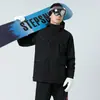 Chaqueta 3 en 1 de moda para exteriores para mujer, chaqueta de esquí gruesa con capucha para invierno, chaqueta impermeable y cortavientos para montañismo para hombre