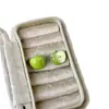 Pendientes de Estrella de Manzana Verde con Glaseado Goteante, Dulces, Lindos y Juguetones para Mujer, Pinzas para Orejas de Bobina de Mosquitos, Pendientes de Nicho, Pendientes