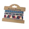 Set de 3 Piezas Venta Caliente Transfronteriza Cuerda de Mano Étnica Bohemia Retro Pulsera Tejida Colorida de Nepal Joyería