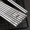 Palillos para el hogar de alto valor, antideslizantes, antimoho, resistentes a altas temperaturas, estilo Ins, vajilla de acero inoxidable 304, palillos para una sola persona