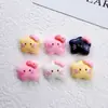 Mini Accesorios de Resina de Gato de Dibujos Animados Pegamento de Crema DIY Funda de Teléfono Cuerda para Pasador Flor para Zapato Colgante de Pulsera Taza de Agua