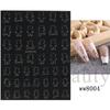 Novos Adesivos de Pintura Spray para Unhas com Estilo Japonês Noturno, Corte de Coração, Borboleta, Urso, Estrela Francesa, Modelo de Adesivos para Unhas