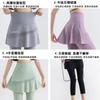 Culottes cortos de dos piezas falsas Verano Nuevo Bolsillo Pantalones de yoga Cintura alta Vientre ajustado talla grande Falda Leggings para uso exterior Transfronterizo