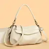 Bolsa de Ombro Retrô Clássica Multicamadas Grande Capacidade Bolsa Transversal de Verão Feminina Bolsa Pequena Simples Versátil com Textura Transfronteiriça