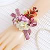 Pulseira de flores para casamento, noiva, madrinhas, grupo de irmãs, renda rosa, alta qualidade, flores frescas para as mãos, pulseira de desempenho