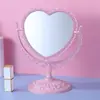 Espejo de Maquillaje de Escritorio de Doble Cara, Espejo para Dormitorio de Estudiantes, Espejo de Escritorio Giratorio Estilo Nórdico, Espejo para Vestir en Casa