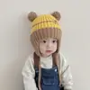 Proteção de Orelha de Inverno Chapéu de Bebê Tricotado Chapéu Novo Bonito para Meninas Super Fofo Chapéu Pulôver Quente para Menino Lã de Bebê