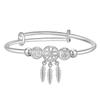 Pulsera Red de Ensueño Moda Rápida Mano TikTok Celebridad de Internet Pulsera Chapada en Plata Diseño Personalizado Pulsera Sencilla con Hoja y Borla