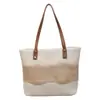 Mochila de Palha Tecida para Praia Primavera 2026 Bolsa de Ombro Feminina Estilo Japonês e Coreano Bolsa Simples de Grande Capacidade para Viagem de Férias Casual