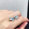 Aretes de apatita natural piedra principal 4*6 mm plata de ley 925 incrustación Seiko fábrica mayorista ventas directas de fábrica
