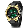 Versión Coreana de Reloj Electrónico de Cuarzo Multifuncional con Doble Pantalla para Hombre, Moderno, al por Mayor, Moda Deportiva, Luminoso, Electrónico, Reloj para Estudiante