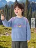 Moletom com Capuz Redondo Europeu para Meninos Outono 2026 Nova Roupa Infantil Crianças Bebê Criança Pequena Estilo Primavera Outono Top Masculino Tendência