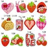 Novo Adesivo de Pano de Morango Cartoon Amor Patch Bordado Bordado Computadorizado Acessórios para Roupas Etiqueta de Pano para Passar em estoque Atacado