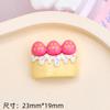 Paraíso de fresas de verano pegamento en crema accesorios resina DIY joyería pasador de pelo de dibujos animados hebilla de zapato accesorios de decoración