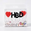 Decoración de pastel con vela de cumpleaños de amor, vela con letra de cumpleaños de color macarrón, vela creativa y colorida para pastel de cumpleaños