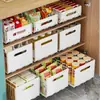 Estante de Almacenamiento Extraíble para Gabinetes Profundos del Hogar Organizador de Especias Multifuncional Caja de Almacenamiento con Cesta Extraíble para Gabinete de Cocina