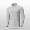 Moletom Outdoor com Meio Zíper Estilo Niaojia Masculino Tendência Gola Alta Manga Longa Camada Base Roupa Esportiva Fitness Secagem Rápida Transfronteiriça