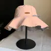Sombrero de Pescador de Ala Ancha con Lazos a Cuadros de Doble Cara para Mujer, Sombrero de Sol para Exteriores de Verano, Sombrero de Sol de Alta Gama