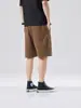 Bermuda Casual Transfronteiriça para Homens, Corte Solto, Tamanho Grande, Estilo Fino de Verão, Preto Esportivo Moderno Versátil Roupa de Trabalho Bermuda de Comprimento Médio