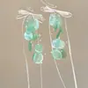 Pendientes de Borla con Forma de Concha Redonda y Lazo Nicho Super Hada Ganchos de Oreja de Alta Gama Pendientes de Moda con Temperamento Versátil Venta al por Mayor