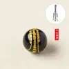 Cuentas de Obsidiana Natural con Significados Auspiciosos, Obsidiana Incrustada y Tallada en Estilo Chino, Accesorios de Joyería Taoísta