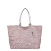Bolsa de lona com estampa de leopardo para mulheres, bolsa de grande capacidade, novo modelo 2026, bolsa de mão de celebridade transfronteiriça, bolsa de ombro para o dia a dia, bolsa versátil