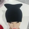 Gorro de Punto Personalizado Otoño e Invierno Orejas de Gato Protección para los Oídos Gorro Pullover Gorro de Lana para Hombres y Mujeres Lindo de 2 Picos Cálido y para el Frío