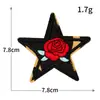 Sello de Bordado por Computadora Estrella de Cinco Puntas Transfronterizo de Comercio Exterior Parche de Tela Bordado con Hilo Dorado y Plateado Parche Decorativo para Ropa Chaqueta Insignia