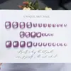 Parches Usables para Uñas de Manos y Pies, Estilo Nuevo de Verano 2026, 32 Piezas de Parches Púrpuras para Uñas de Pies con Perlas de Vidrio que Mejoran la Blancura